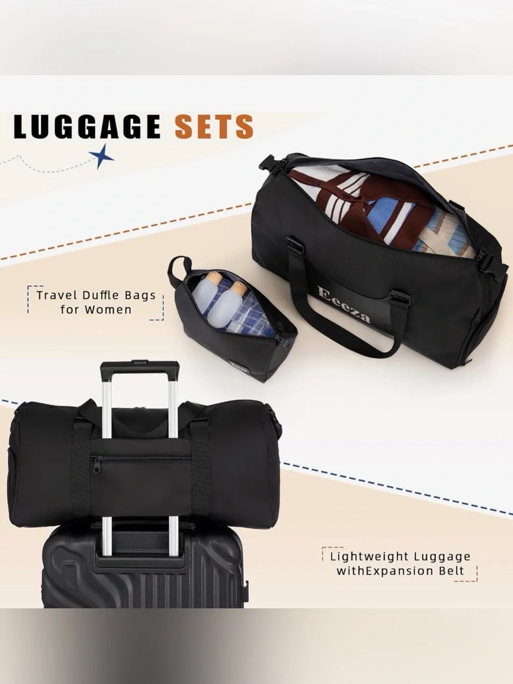 Black Hardside Spinner Carry-On Luggage Set